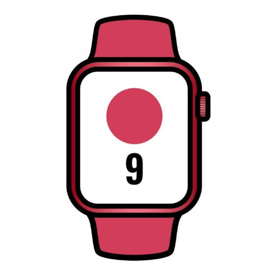 Apple Watch Series 9/ GPS/ 41mm/ Cellular/ Caja de Aluminio Rojo/ Correa Deportiva Rojo M/L