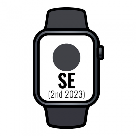 Apple Watch SE 2 Gen 2023/ GPS/ Cellular/ 44mm/ Caja de Aluminio Medianoche/ Correa Deportiva Medianoche S/M