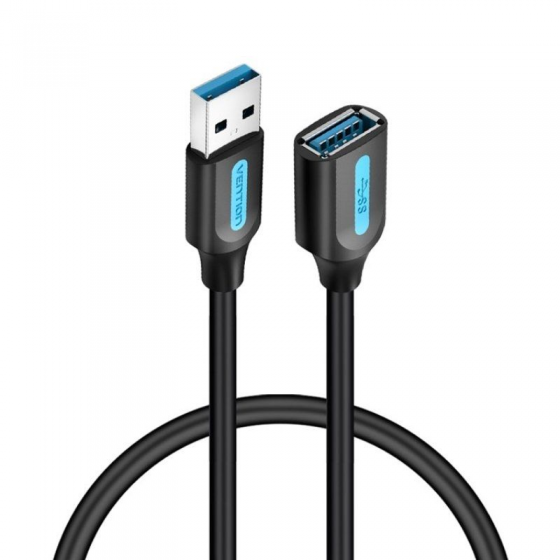 Cable Alargador USB 3.0 Vention CBHBD/ USB Macho - USB Hembra/ 50cm/ Negro