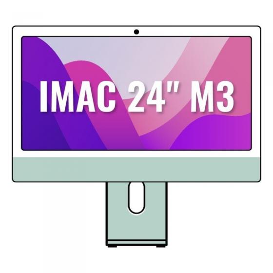 Apple iMac 24' Retina 4,5K / M3 8-Core CPU/ 8Gb/ 256Gb SSD/ 10-Core GPU/ Verde