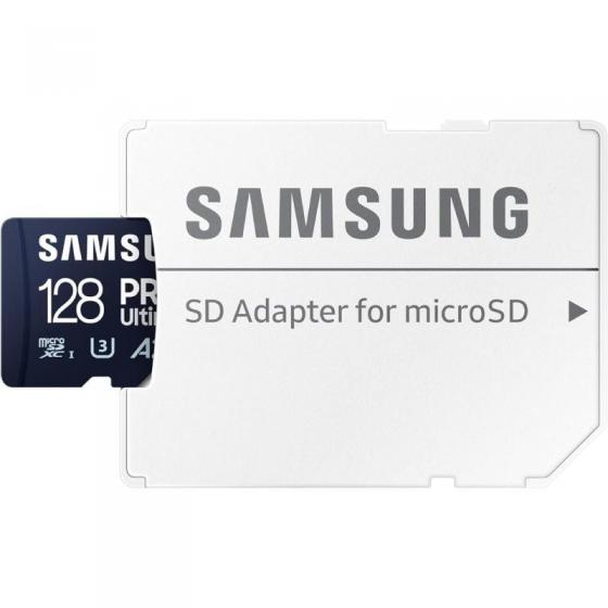 Tarjeta de Memoria Samsung Pro Ultimate 128GB microSD XC con Adaptador/ Clase 10/ 200MBs