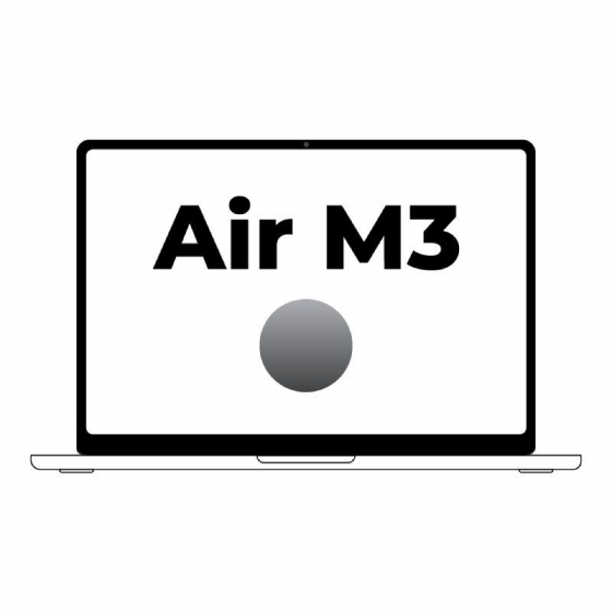 Apple Macbook Air 13,6'/ M3 8-Core CPU/ 8Gb/ 512Gb SSD/ 10-Core GPU/ Gris Espacial