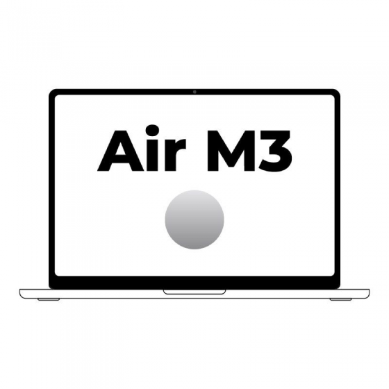 Apple Macbook Air 13,6'/ M3 8-Core CPU/ 8Gb/ 512Gb SSD/ 10-Core GPU/ Plata