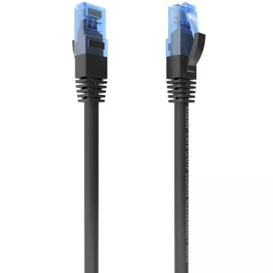 Cable de Red RJ45 AWG26 UTP Aisens A135-0839 Cat.6/ 25cm/ Negro