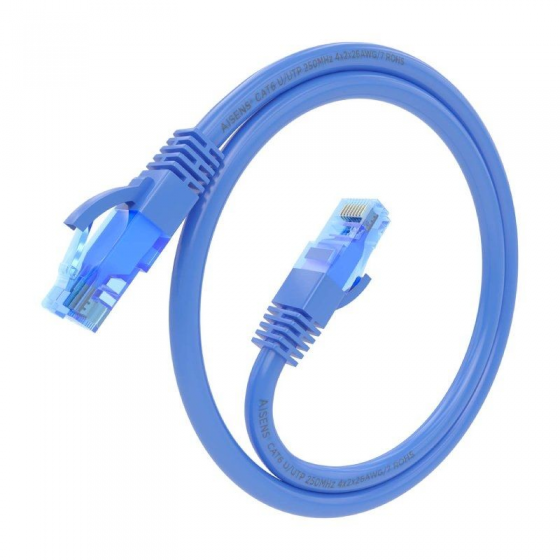 Cable de Red RJ45 AWG26 CCA UTP Aisens A135-0796 Cat.6/ 30cm/ Azul