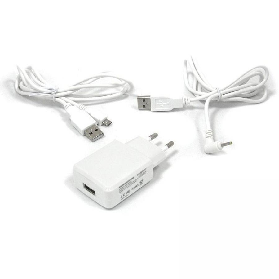Cargador de Pared Leotec LECTABUSBW/ USB + Cable MicroUSB y 2.5mm / 2A - Imagen 1