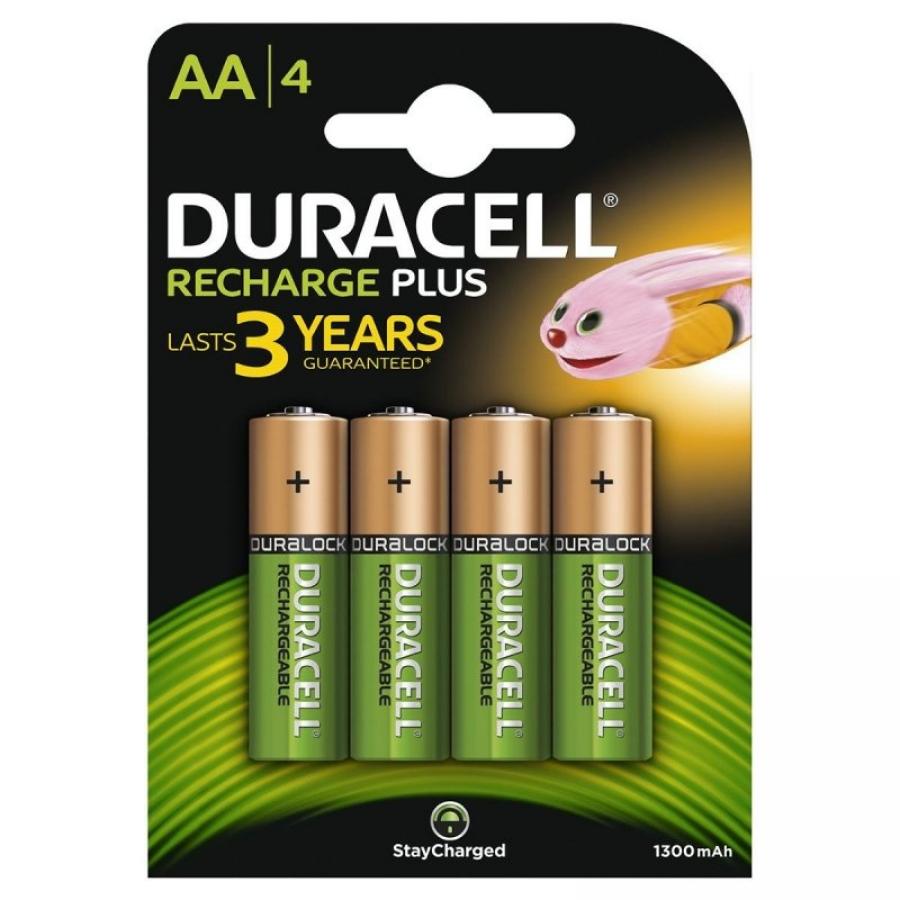 Pack de 4 Pilas AA Duracell HR6-B/ 1.2V/ Recargables - Imagen 1