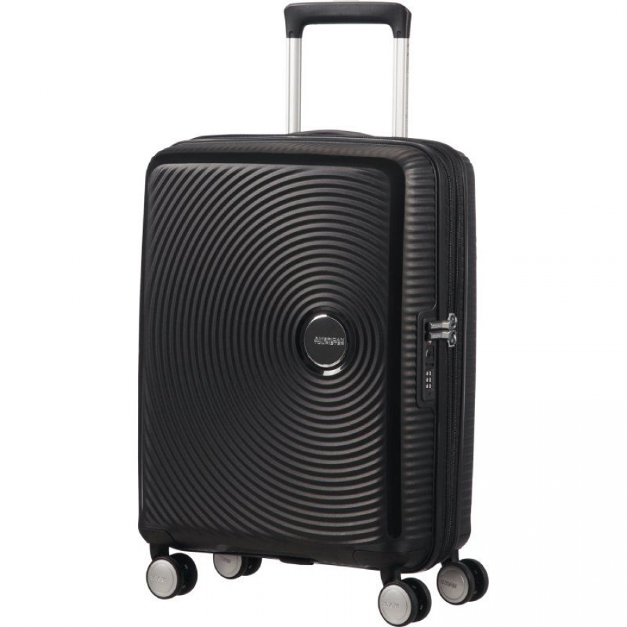 Maleta de Cabina American Tourister SoundBox Spinner 55cm/ 55x40x20cm/ 4 Ruedas/ Negro Bass