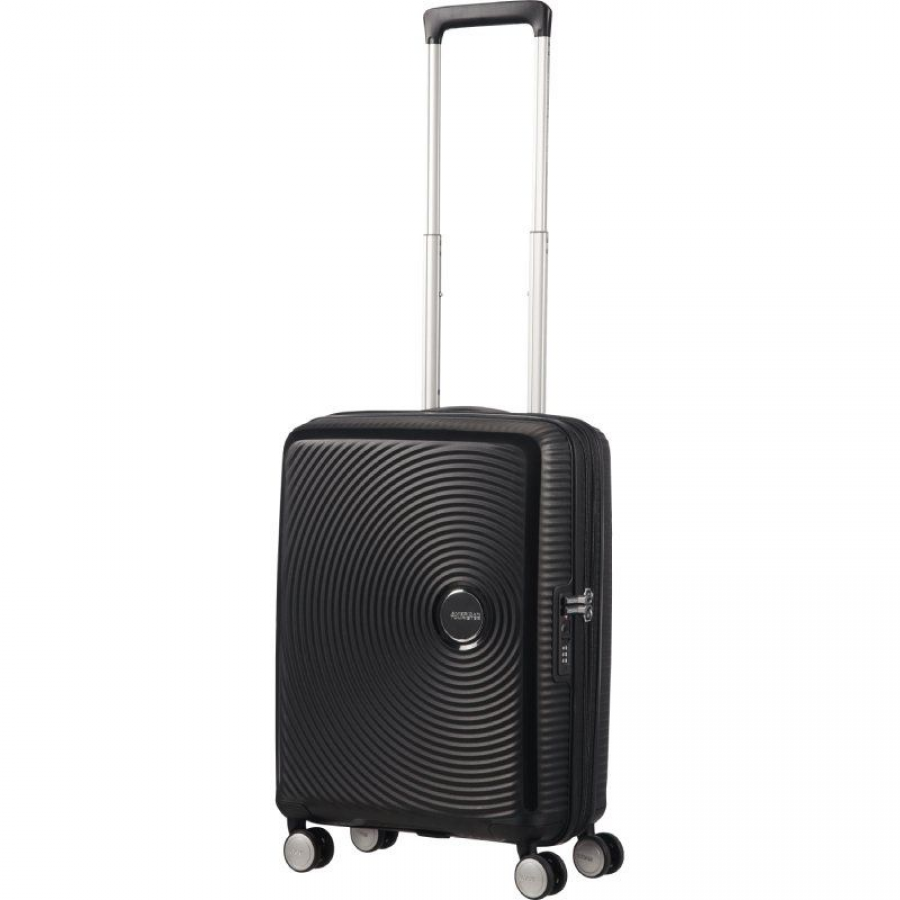 Maleta de Cabina American Tourister SoundBox Spinner 55cm/ 55x40x20cm/ 4 Ruedas/ Negro Bass
