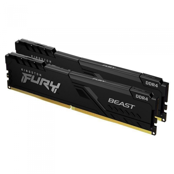 Memoria RAM Kingston FURY Beast 2 x 16GB/ DDR4/ 3600MHz/ 1.35V/ CL18/ DIMM