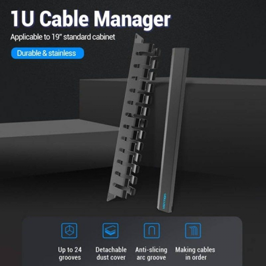 Organizador de Cables de Red Vention KHAB0/ 24 Puertos