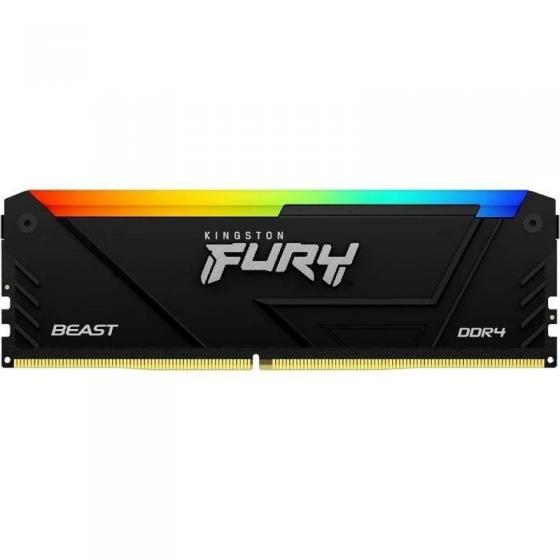 Memoria RAM Kingston FURY Beast RGB 8GB/ DDR4/ 3600MHz/ 1.35V/ CL17/ DIMM