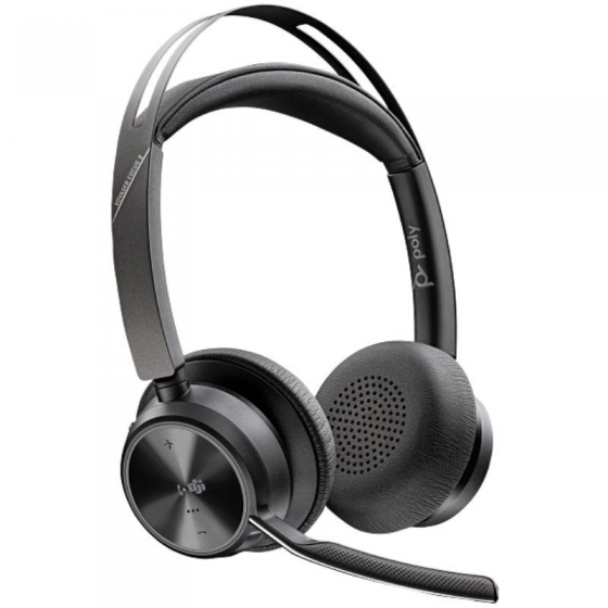 Auriculares Inalámbricos Poly Voyager Focus 2 para Microsoft Teams + Adaptador USB-C-A + Soporte de Carga/ con Micrófono/ Blueto
