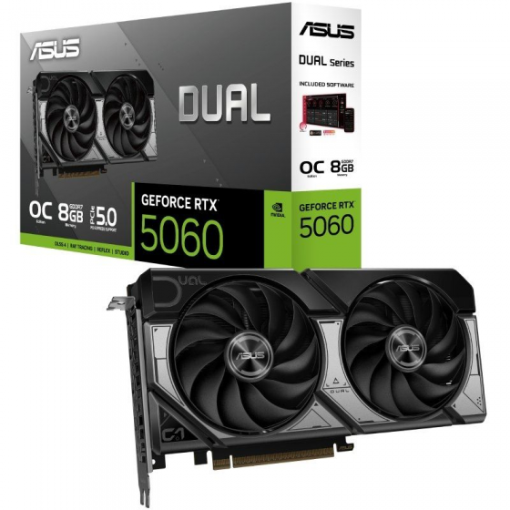 Tarjeta Gráfica Asus Dual GeForce RTX 5060 OC/ 8GB GDDR7