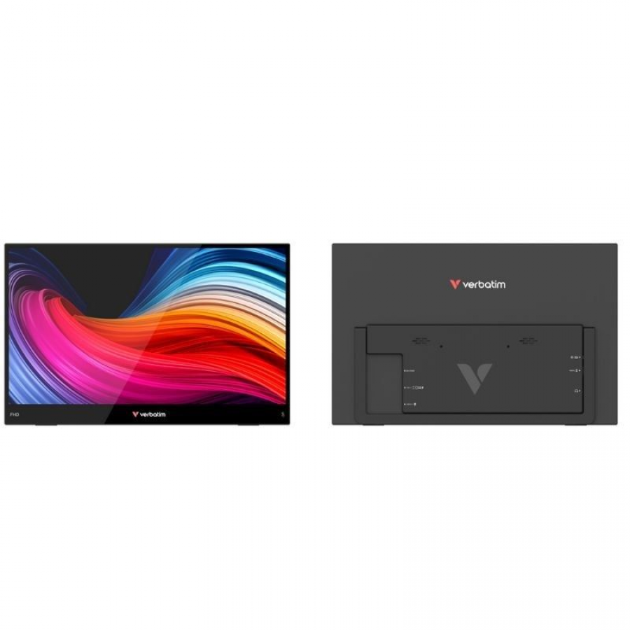 Monitor Portátil Táctil Verbatim Touch Light 14'/ Full HD/ Multimedia/ Negro