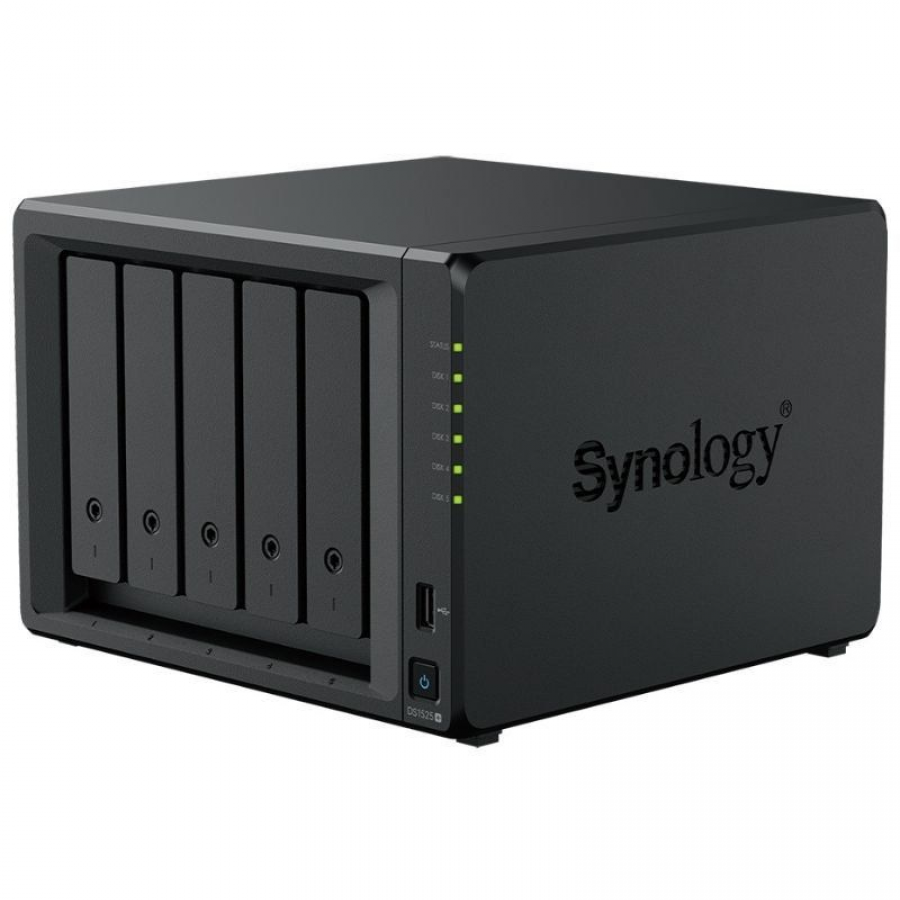 NAS Synology Diskstation DS1525+/ 5 Bahías 3.5'- 2.5'/ 16GB DDR4/ Formato Torre