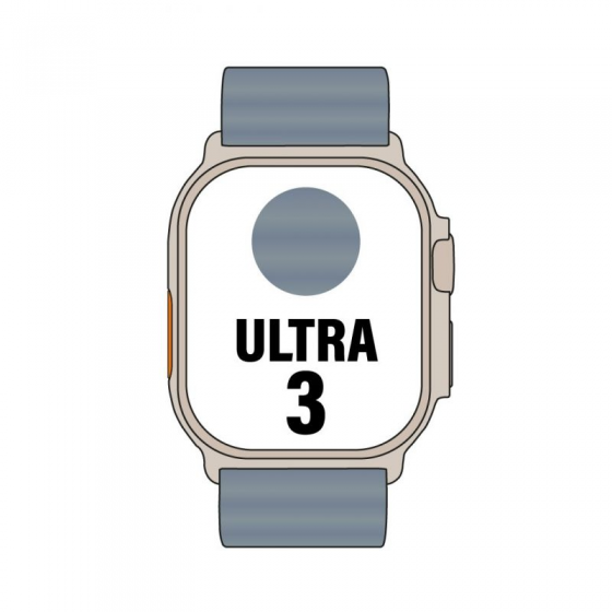 Apple Watch Ultra 3 GPS/ Cellular 49mm Caja de Titanio Natural/ Correa Ocean Azul Naútico