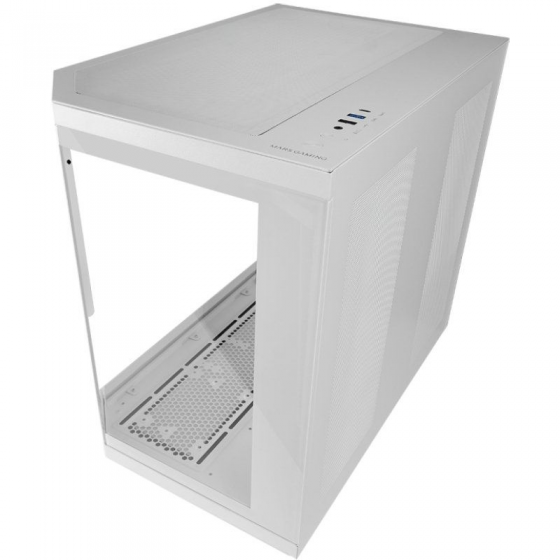 Caja Gaming Semitorre Mars Gaming MC-3TCORELCD/ Blanca