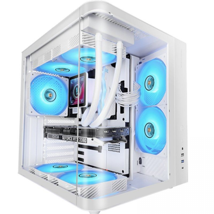 Caja Gaming Semitorre Mars Gaming MC-CURV/ Blanca
