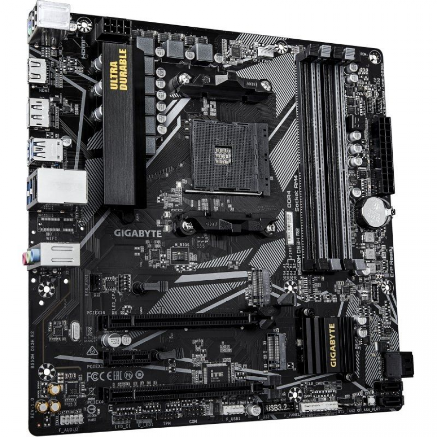 Placa Base Gigabyte B550M DS3H R2 Socket AM4/ DDR4/ PCIe 4.0/ Micro ATX