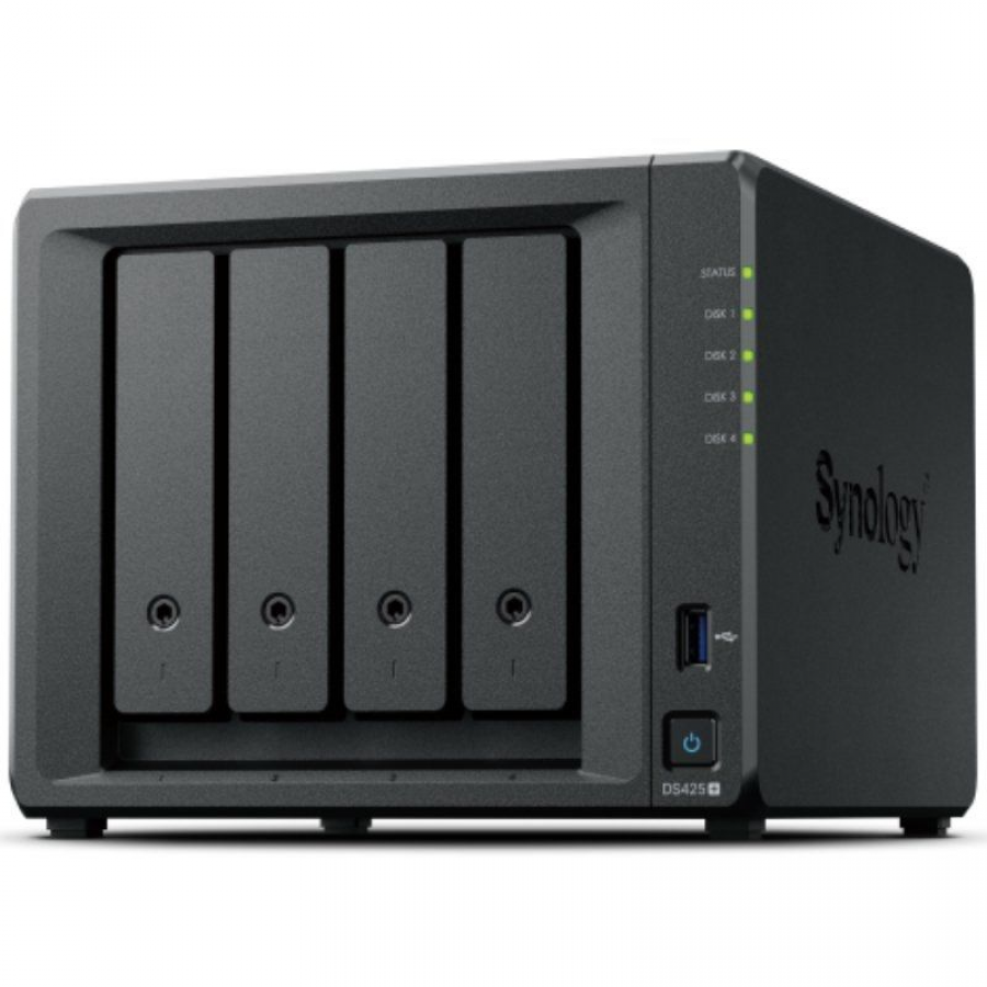 NAS Synology Diskstation DS425+/ 4 Bahías 3.5'- 2.5'/ 6GB DDR4/ 16TB/ Formato Torre