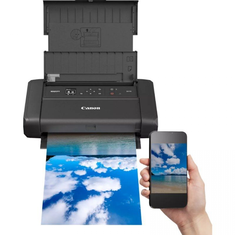 Impresora Portátil Canon MAXIFY BX110 WiFi/ Negra