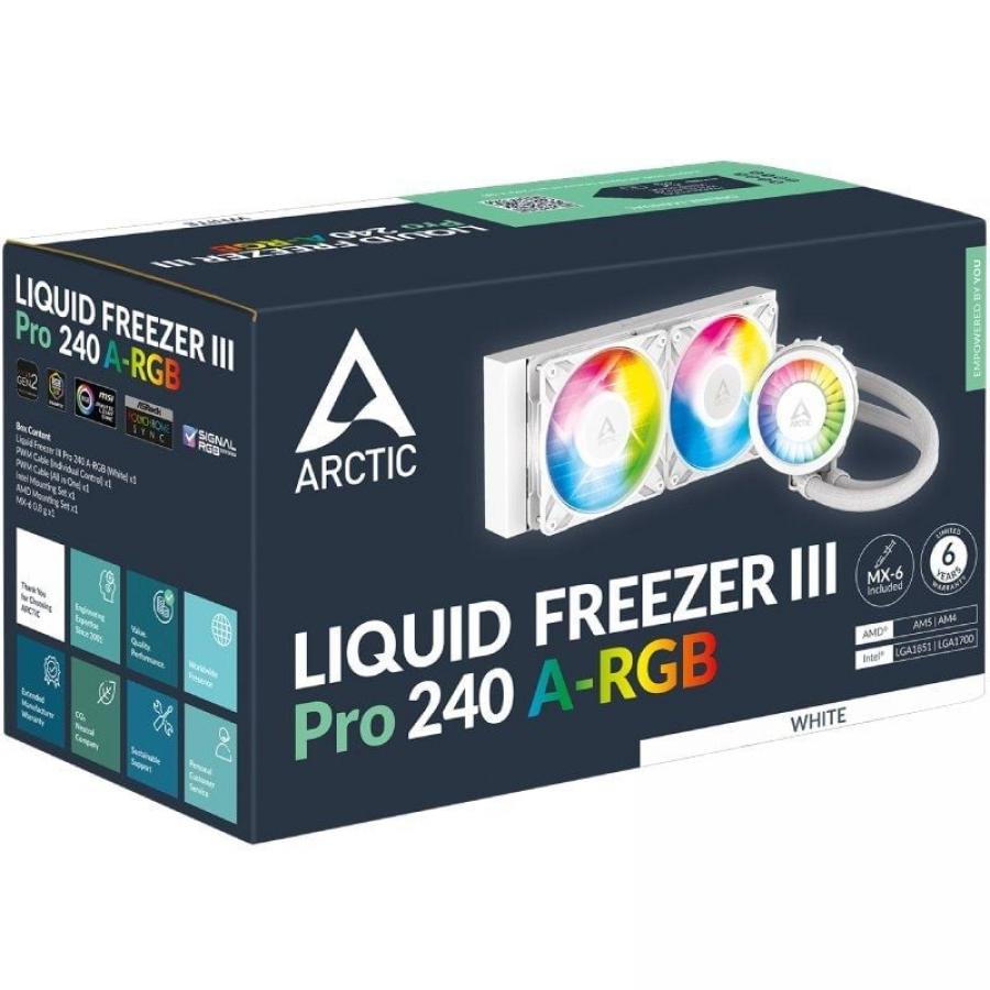 Sistema de Refrigeración Líquida Arctic Liquid Freezer III Pro 240 A-RGB/ Blanco