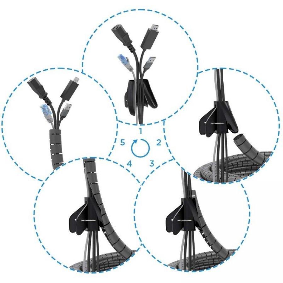 Organizador de Cables en Espiral Aisens A151-0899/ 6m