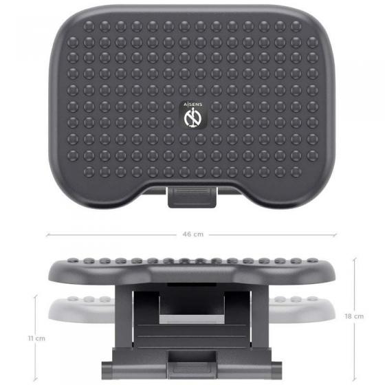 Reposapiés Ergonómico/ Inclinable/ Ajustable Aisens FRT02-267/ 46 x 18cm