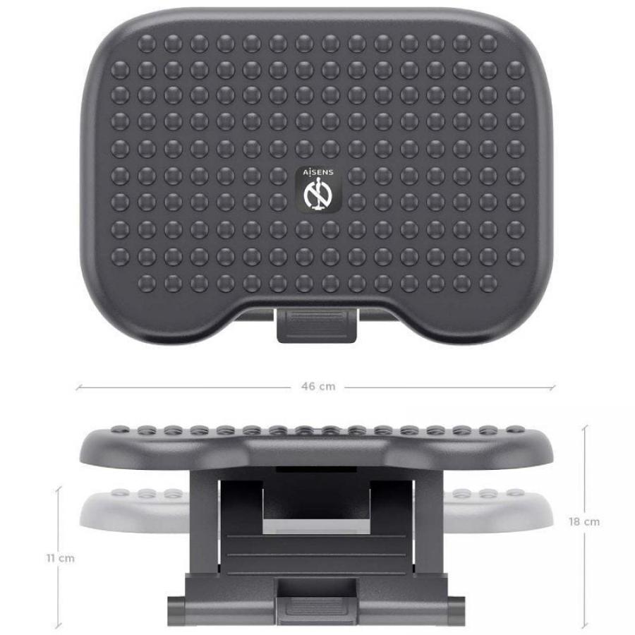 Reposapiés Ergonómico/ Inclinable/ Ajustable Aisens FRT02-267/ 46 x 18cm