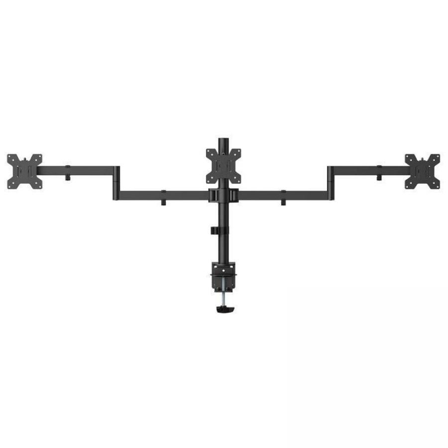 Soporte de Mesa para 3 Monitores Aisens DT27TSR-281/ Giratorio/ Inclinable/ hasta 10kg