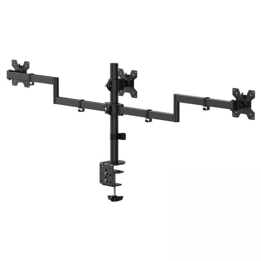 Soporte de Mesa para 3 Monitores Aisens DT27TSR-281/ Giratorio/ Inclinable/ hasta 10kg