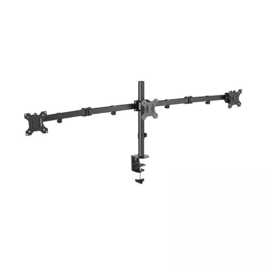 Soporte de Mesa para 3 Monitores Aisens DT27TSR-061/ Giratorio/ Inclinable/ hasta 7kg