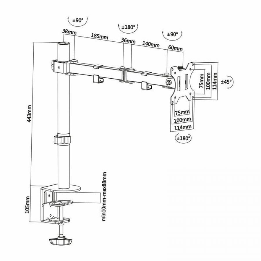 Soporte de Mesa para Monitor Aisens DT32TSR-039/ hasta 8kg