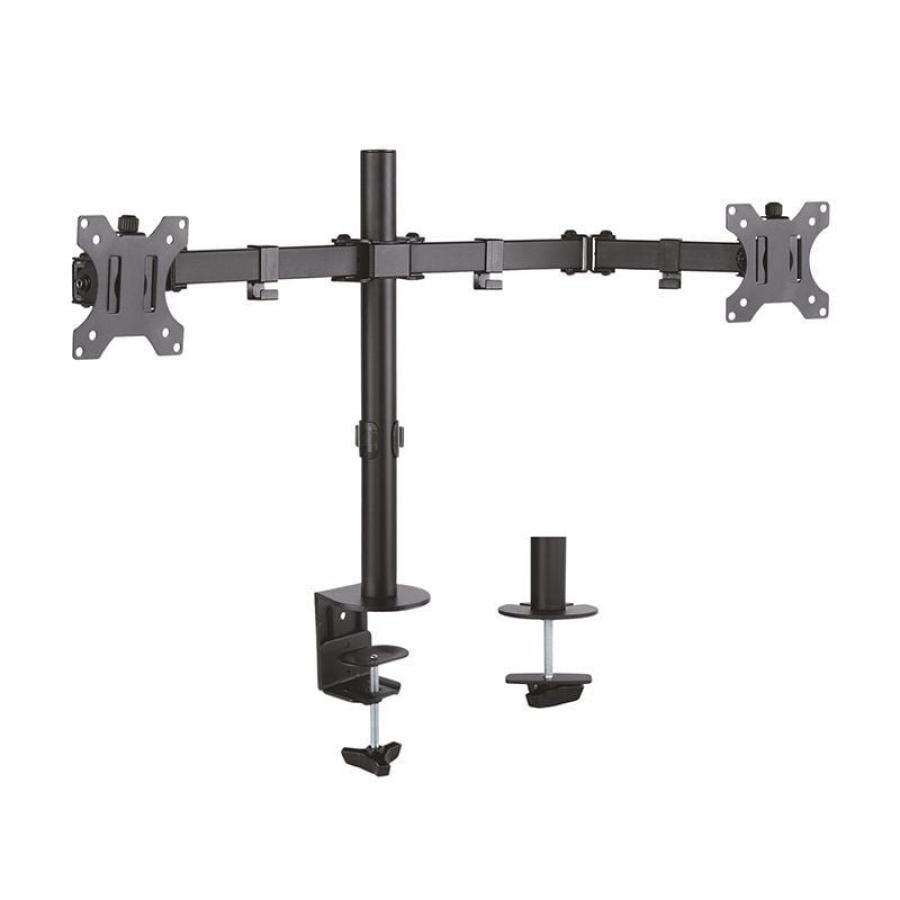 Soporte de Mesa para 2 Monitores Aisens DT32TSR-041/ Giratorio/ Inclinable/ hasta 8kg