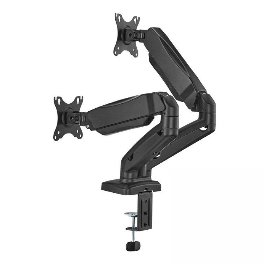 Soporte de Mesa con Contrapeso para 2 Monitores o TV Aisens DT32TSR-221/Giratorio/ Inclinable/ hasta 9kg