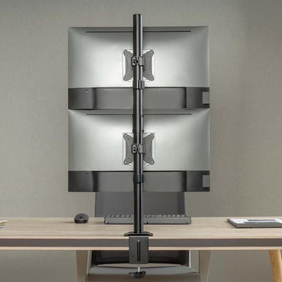 Soporte de Mesa para 2 Monitores o TV Aisens DT32TSR-229/ Giratorio/ Inclinable/ hasta 9kg