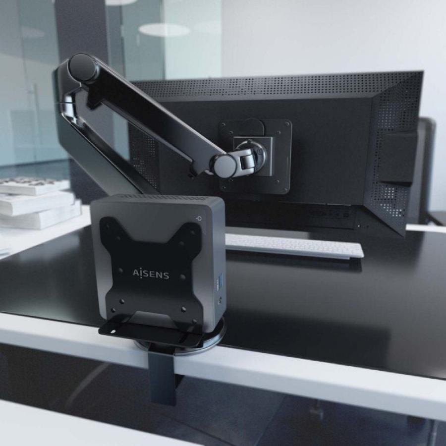 Soporte para miniPC VESA 100x100 Aisens MPC05-205/ Hasta 5Kg