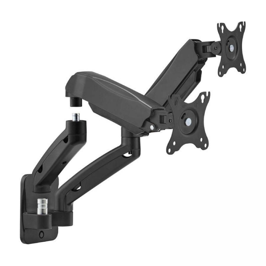 Soporte de Pared para 2 Monitores o TV Aisens WT32TSR-225/ Giratorio/ Inclinable/ hasta 9kg