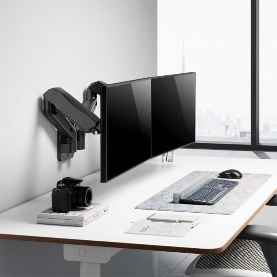Soporte de Pared para 2 Monitores o TV Aisens WT32TSR-225/ Giratorio/ Inclinable/ hasta 9kg