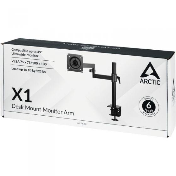 Soporte de Mesa para Monitor Arctic X1/ Giratorio/ Inclinable/ hasta 10kg