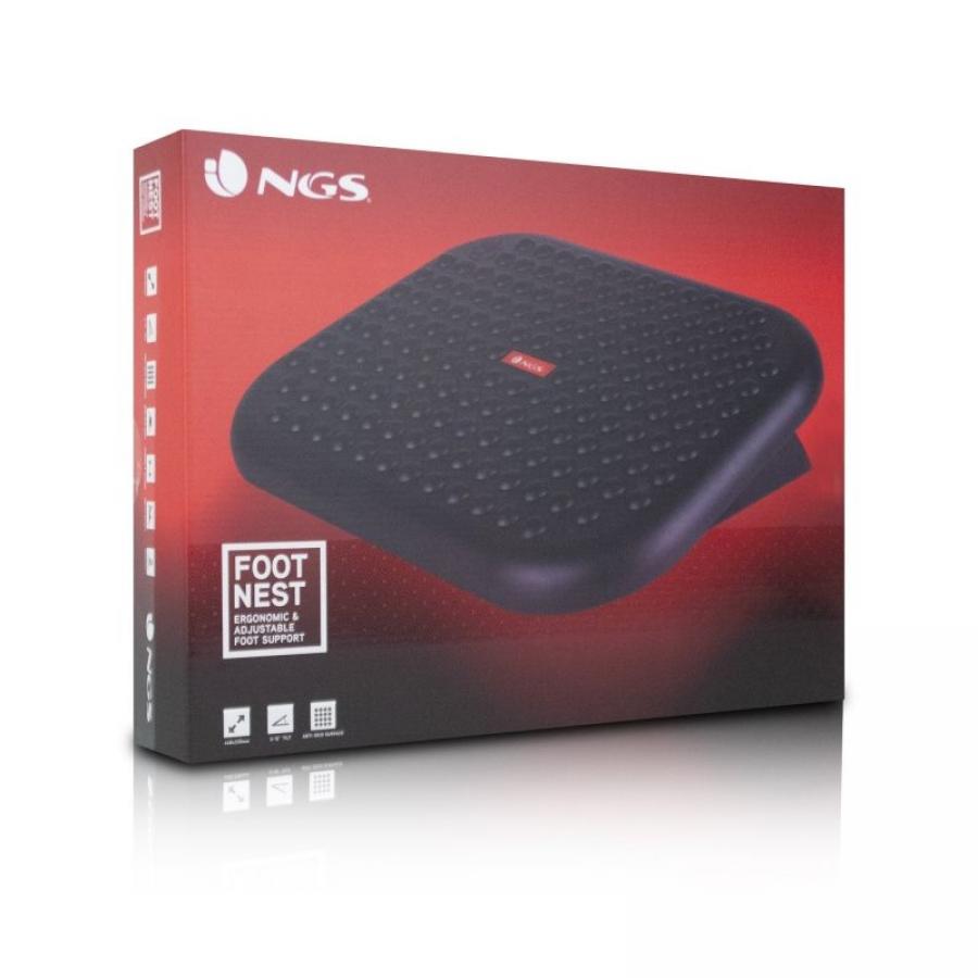 Reposapiés Ergonómico/ Inclinable/ Ajustable NGS Footnest/ 448 x 335mm