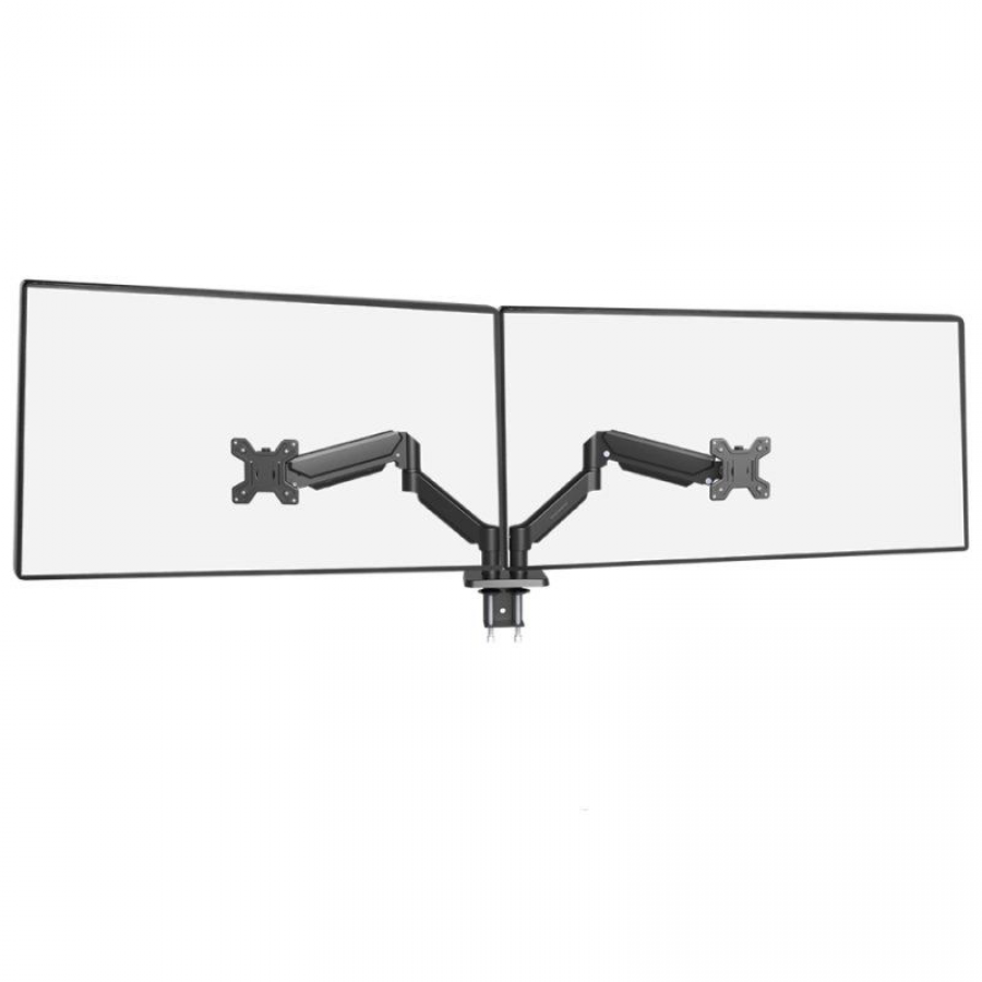 Soporte de Mesa para 2 Monitores Mars Gaming MARM-PRO2/ Giratorio/ Inclinable/ Rotatorio/ hasta 10kg