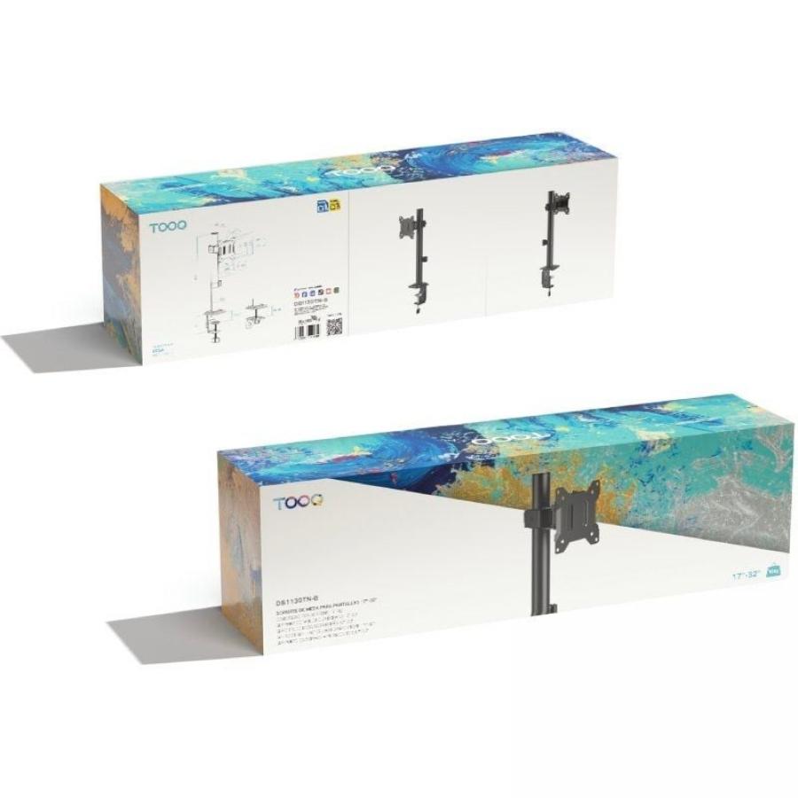 Soporte de Mesa para Monitor TooQ DB1130TN-B/ Giratorio/ Inclinable/ hasta 10kg