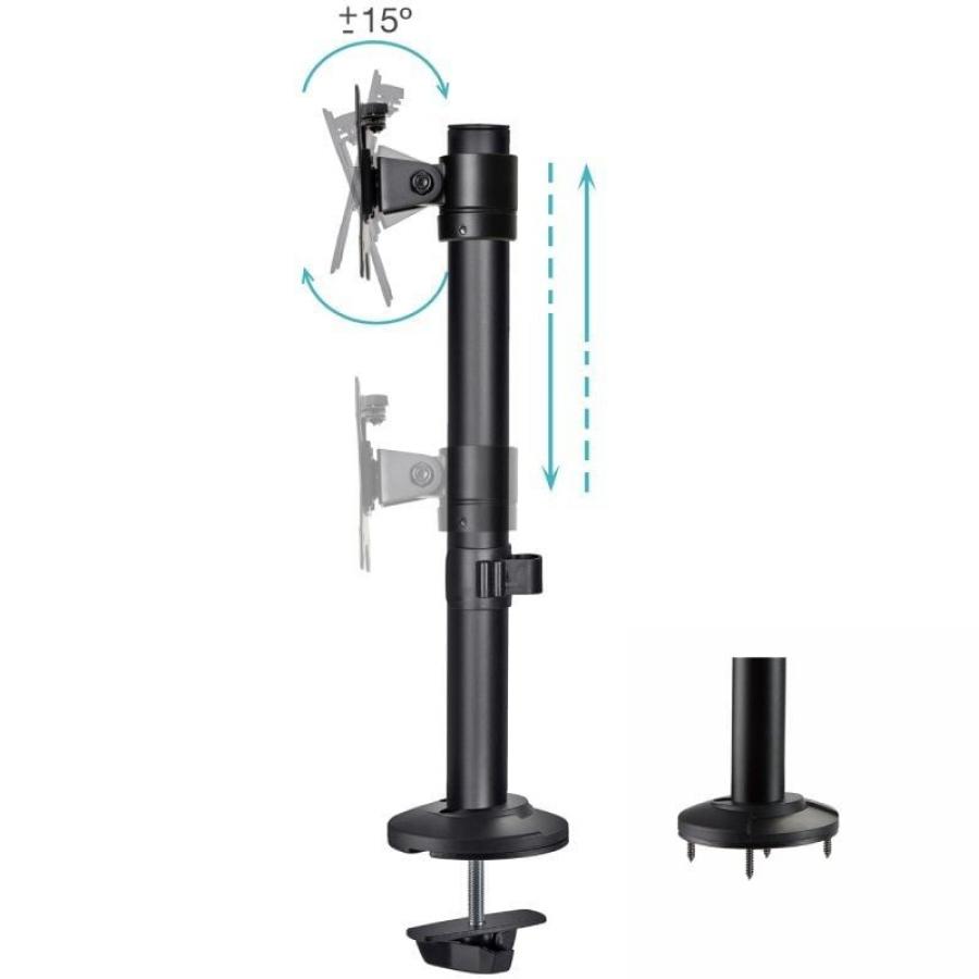 Soporte de Mesa para Monitor TooQ DB1131TN-B/ Giratorio/ Inclinable/ hasta 8kg