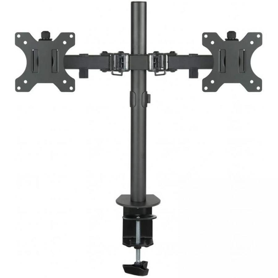 Soporte de Mesa para 2 Monitores TooQ DB1232TN-B/ Giratorio/ Inclinable/ hasta 8kg