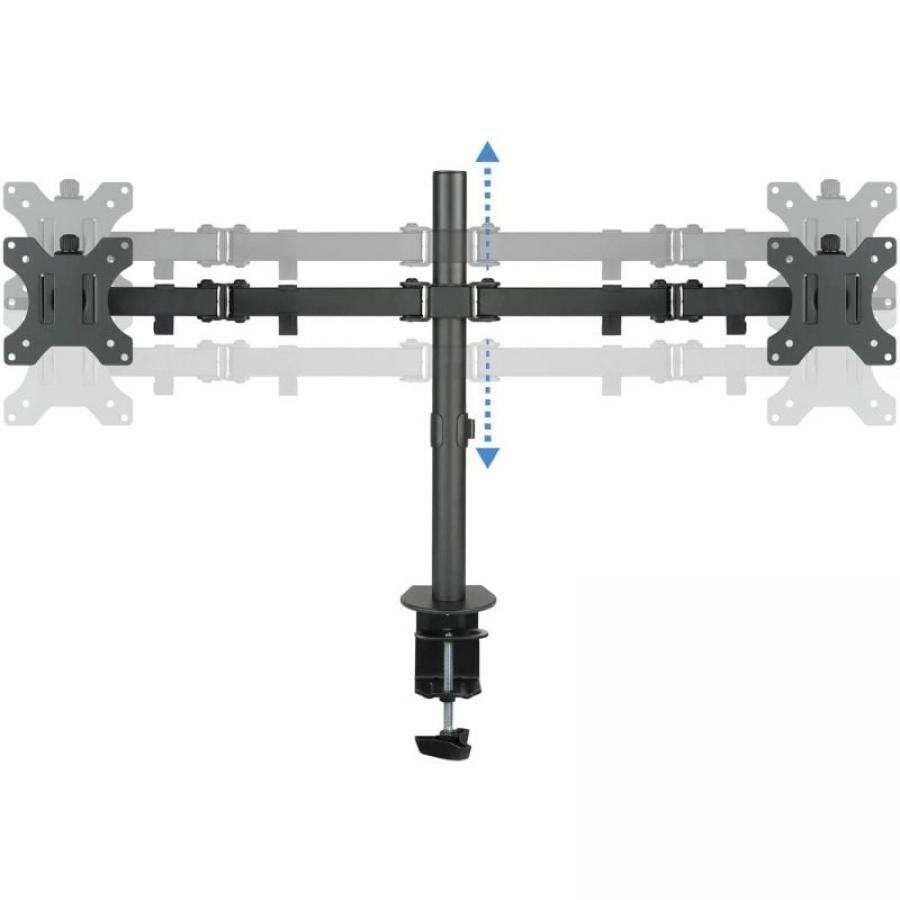Soporte de Mesa para 2 Monitores TooQ DB1232TN-B/ Giratorio/ Inclinable/ hasta 8kg