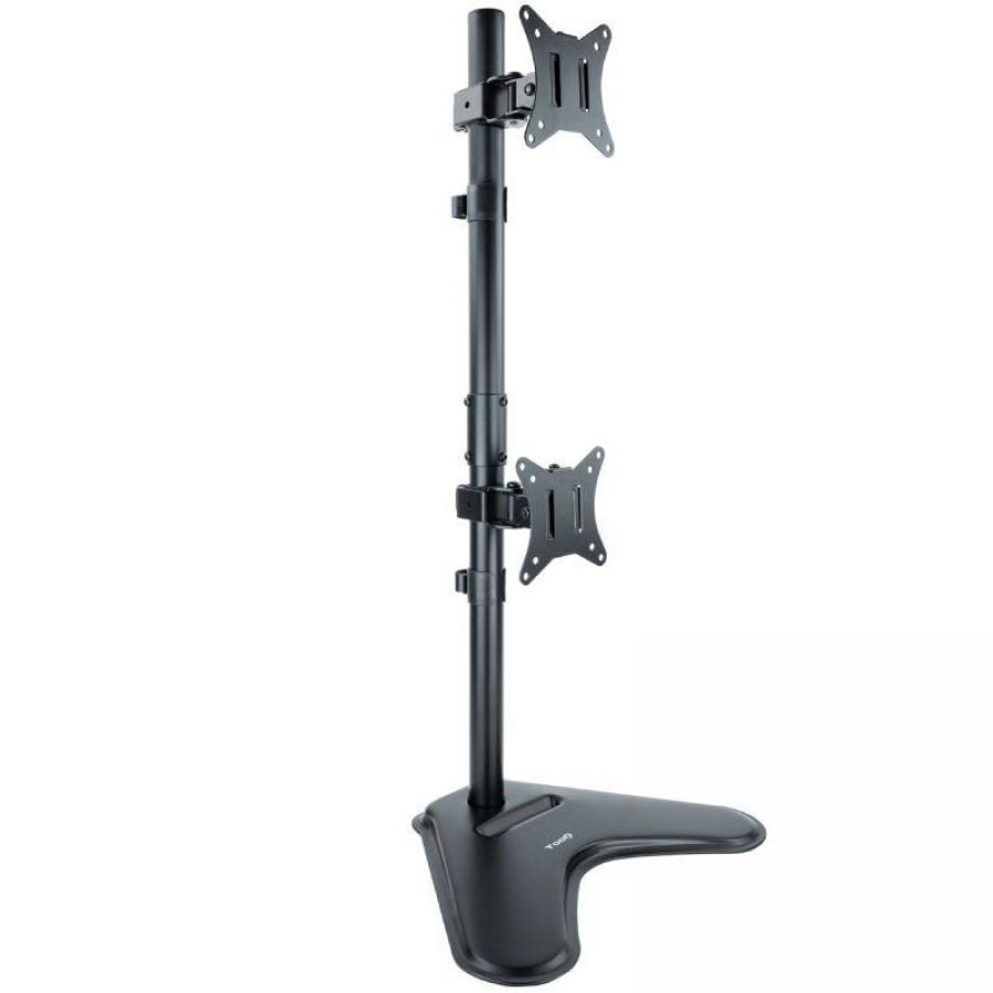 Soporte de Sobremesa para 2 Monitores TooQ DB1703TNV-B/ Giratorio/ Inclinable/ hasta 9kg