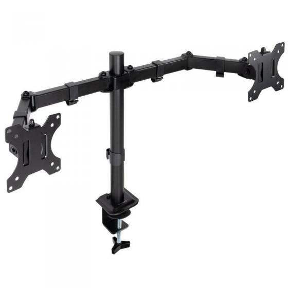 Soporte de Mesa para 2 Monitores TooQ DB1802TN-B/ Giratorio/ Inclinable/ hasta 8kg