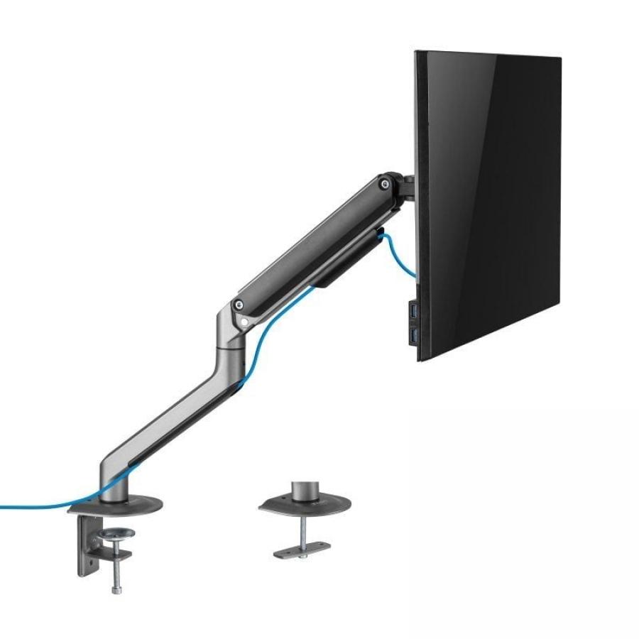 Soporte de Mesa para Monitor TooQ DB4032TNR-G/ Giratorio/ Inclinable/ hasta 9kg